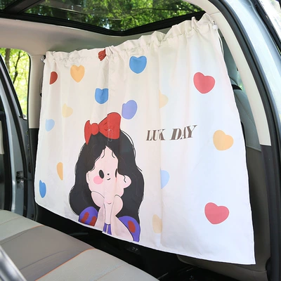 Curtain, Car Protective Curtain, Car curtains - snow-white-partition-curtain-cartoon-car-partition-curtain