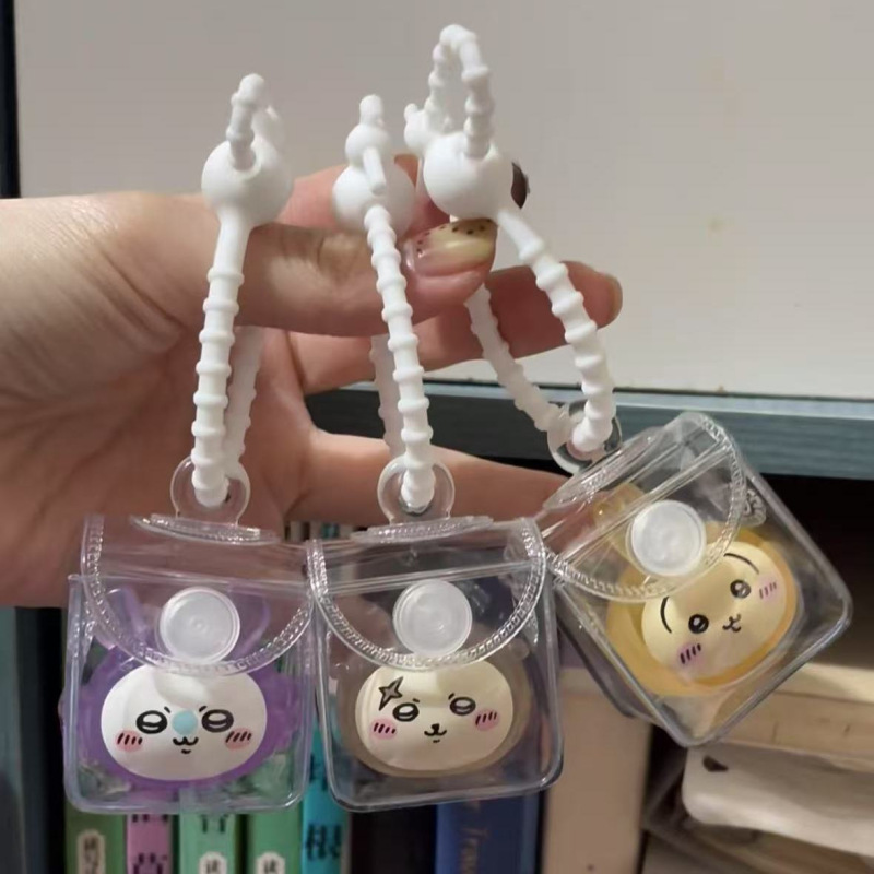 リトルブラインドライディングスーパーQかわいい小さなアイスキューブ4*4センチメートル小さなペンダントベビーバッグ屋外ディスプレイ防塵透明収納袋Gumei|undefined