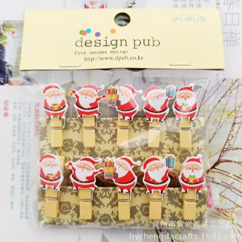 漫画のクリスマスギフト、ペンダント、写真壁、木製工芸品、ホームペンダント、カード、小さな木製クリップのコレクション|undefined