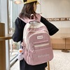 Straps, backpack, shoulder bag, capacious small bag, for secondary school, simple and elegant design