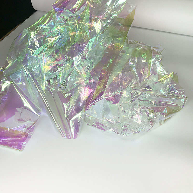 Type b transparent colorful tin film paper (1m × 1m) folded hair