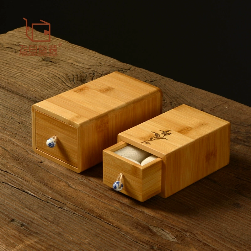 Ящик бамбуковый льняной ящик Изысканная печать коробка настольный подарочный ящик для хранения небольшой упаковки чай Подарочная коробка бамбук и дерево упаковочная коробка