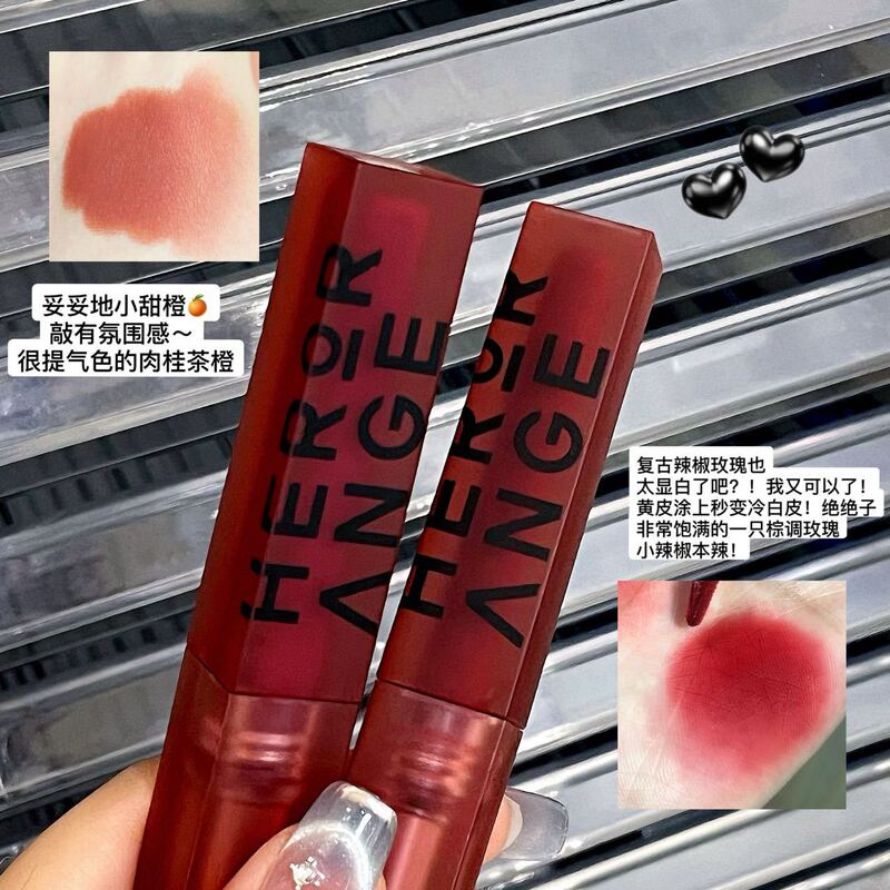 HERORANGE丝绒哑光显白唇釉持妆显色不沾杯素颜显白口红跨境彩妆|undefined