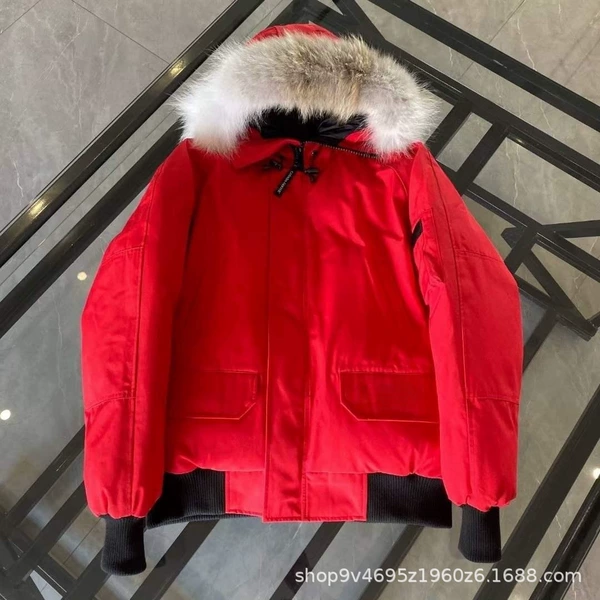 01 Big Goose Down Jacket Red (Real Wolf Hair)