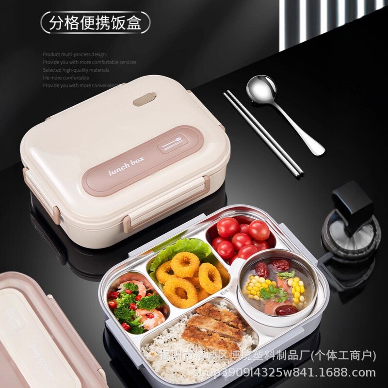 316 Stainless Steel Food-Grade Lunch Box, Microwaveable Lunch Box, Insulated Sealed Box, Pp Material, Microwave Safe