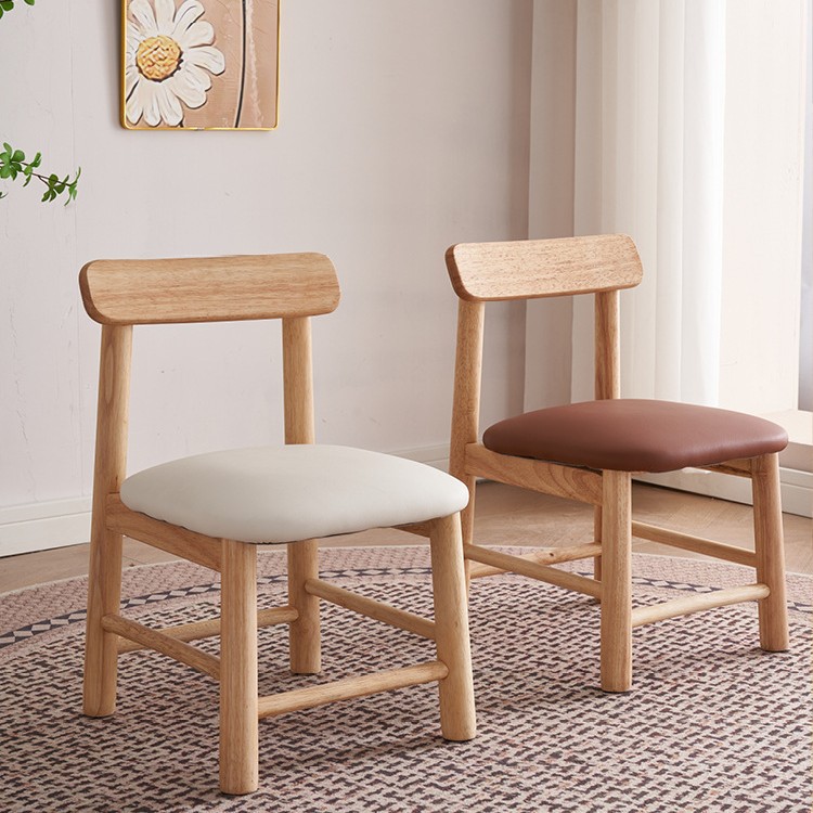 Orejas de conejo taburetes de madera sólida pequeños taburetes caseros taburetes redondos para niños creativos zapatos de cambio