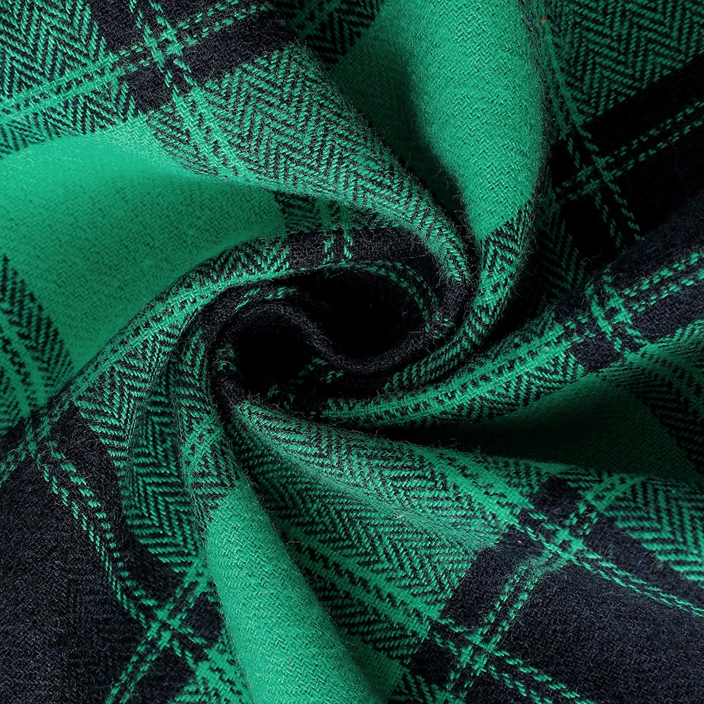 Fabricante en stock transfronterizo exclusivo algodón plaid mascota toalla triángulo perro saliva toalla Navidad mascota saliva toalla