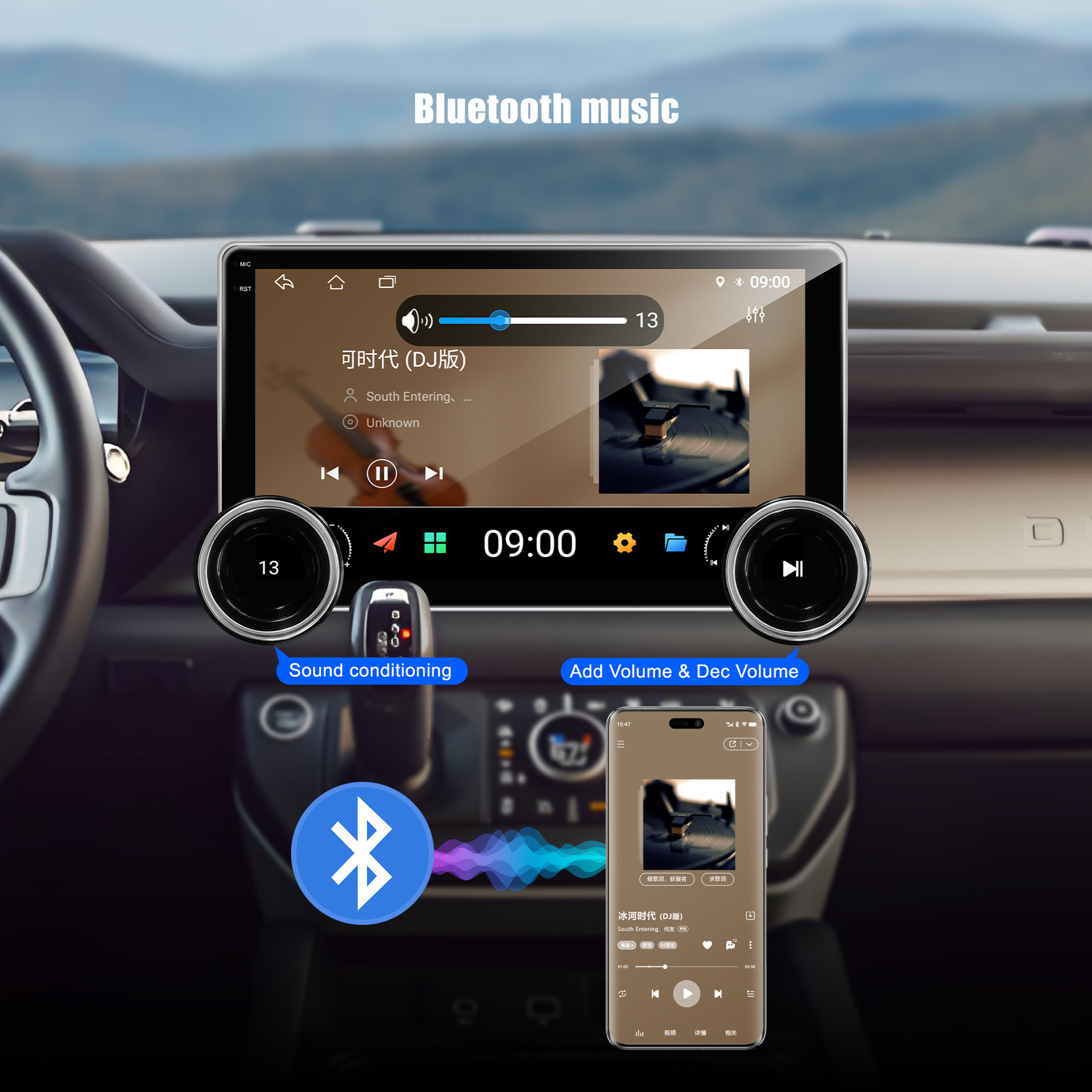 Cross-Border 10.1inch Dual-Knob Car Navigation Mp5 Player Wireless Carplay Car Android Navigator