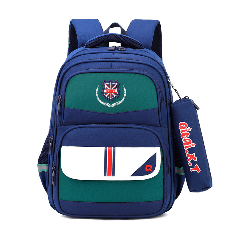 Mochila escolar de estilo británico para niñas de 3.º a 6.º grado, ultraligera y que reduce la carga, mochila ligera para estudiantes de primaria, mochila infantil de doble correa.