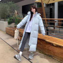 长款羽绒服女过膝加厚东北连帽2025冬新国标90白鸭绒中戏韩版冬装