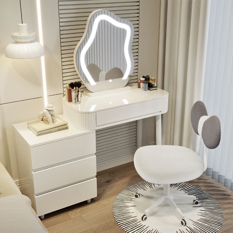 화이트 80 테이블 + 캐비닛 + 거울 + 팬더 의자