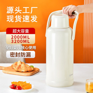 Household large-capacity thermal insulation kettle glass liner thermos European simple student dormitory thermos wholesale