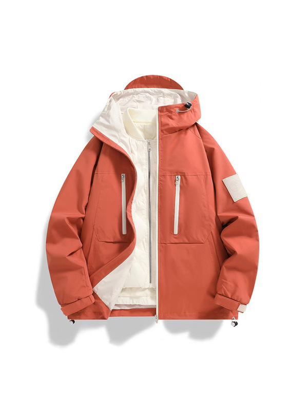 New Jacket Men's Autumn and Winter Outdoor Warm and Cold Two-Piece Combination Wear Waterproof and Windproof Jacket
