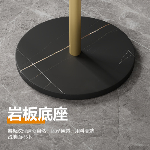 Floor-standing coat rack, bedroom light luxury slate metal coat rack, living room entry simple clothes scarf bag hanging rack