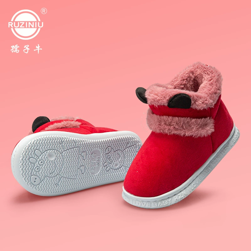 Xunzi Niu осень и зима подлинные новые детские мягкие подошвы нескользящие и износостойкие круглые крючковые хлопчатобумажные подошвы Chaole Детская основа