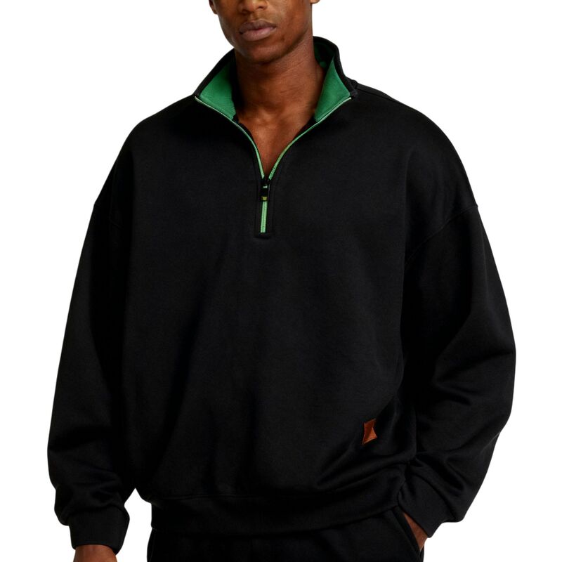 Autumn and Winter Men's Stand-Up Collar Half-Zip Knit Sweater with Thin Fleece Sleeves, Sweatshirt Jacket, Cross-Border Amazon Hot Seller Autumn and Winter Men's Stand-Up Collar Half-Zip Knit Sweater with Thin Fleece Sleeves, Sweatshirt Jacket, Cross-Border Amazon Hot Seller