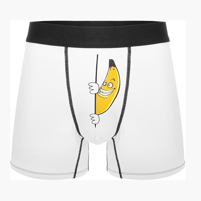 Unique Short-Legged Boxer Briefs, Fun Cartoon Men's Printed Boxer Briefs, Cross-Border Breathable and Comfortable Men's Boxer Briefs