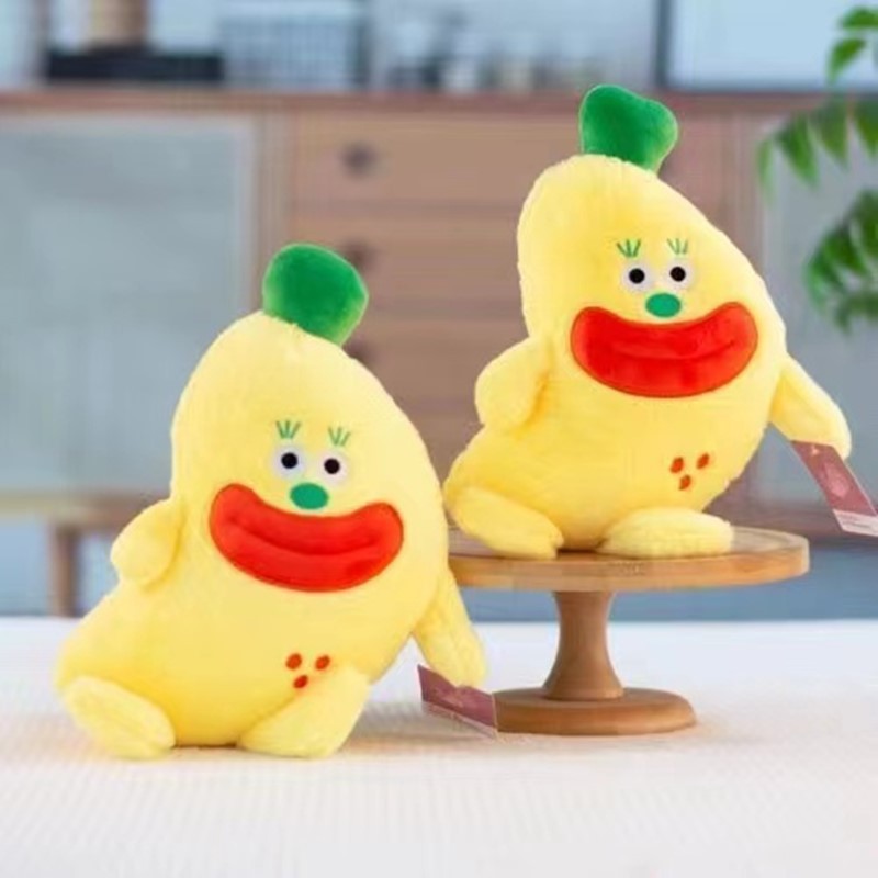 Juguetes de peluche lindos muñecas de frutas almohada muñeca agarra muñeca boda tira muñeca de tela muñeca estand juguetes regalos