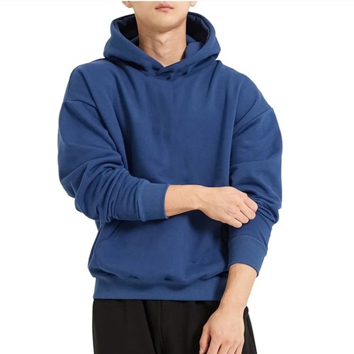 High-quality men's sweatshirt for autumn and winter casual loose sport top fitness drop shoulder hooded sweatshirt batch