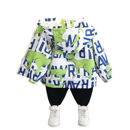 Children's Spring and Autumn Jackets 2024 New Boys 6 Baby Jackets Hooded Casual Windbreaker 8 Jackets 10 Korean