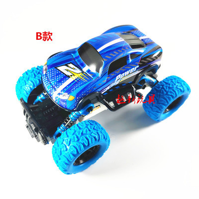 Large stunt inertia four-wheel drive off-road vehicle for children and boys, large wheel stunt toy car, crash-resistant toy car