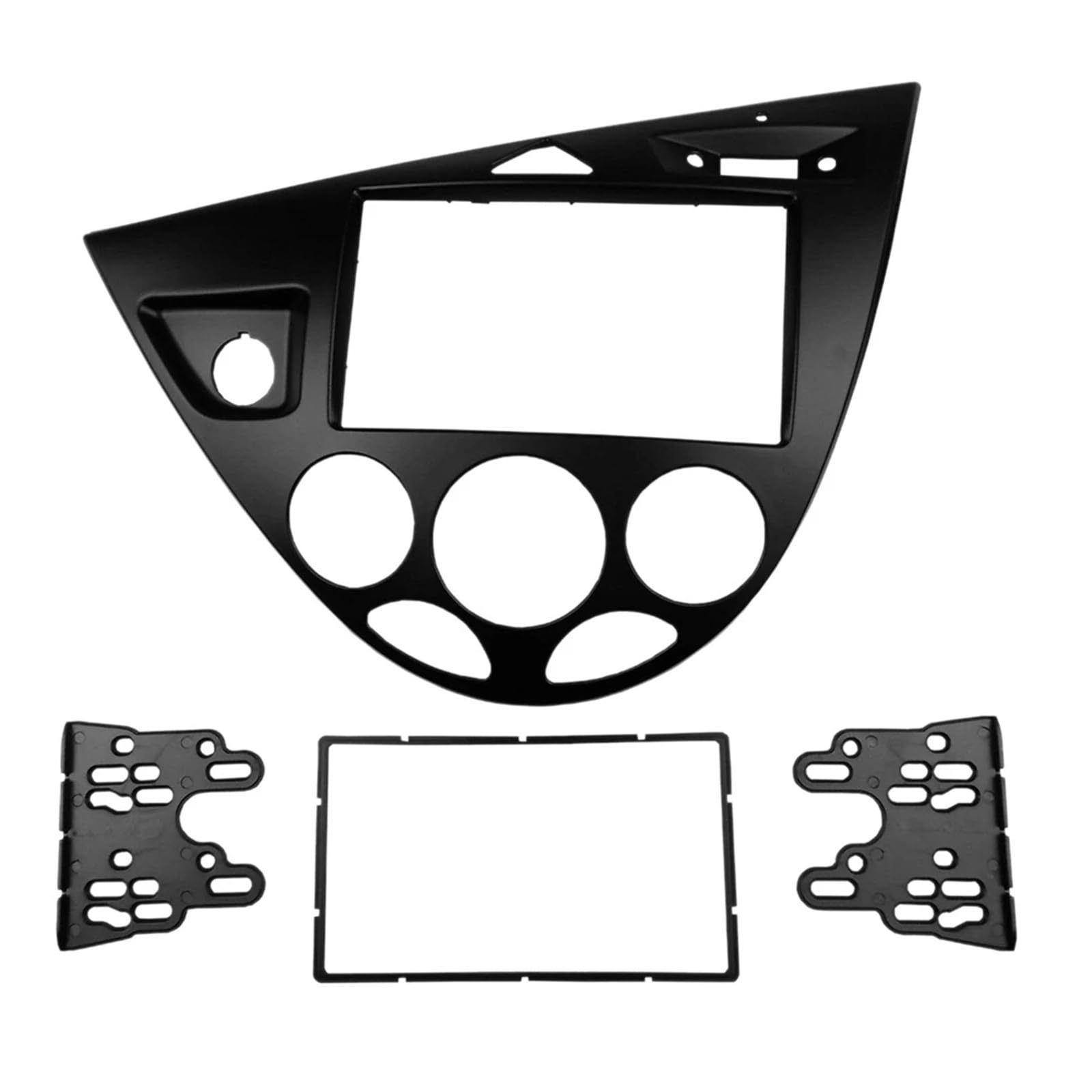 Suitable for Ford European Version Fiesta and Focus Audio-Visual Modification Frame, Navigation Panel Frame in Black and Gray Colors