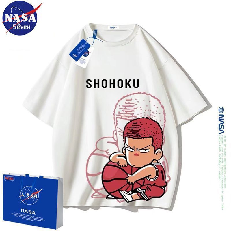 Slam Dunk Clothes Kidsren's Summer New Pure Cotton Sports Versatile Short-Sleeved T-Shirts for Men and Women, Middle and Large Kidsren's Family Wear