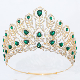 Wholesale Thailand Beauty Crown Crown Cross -border Bride Crown Miss World Crown European and American Walking Crown Crown