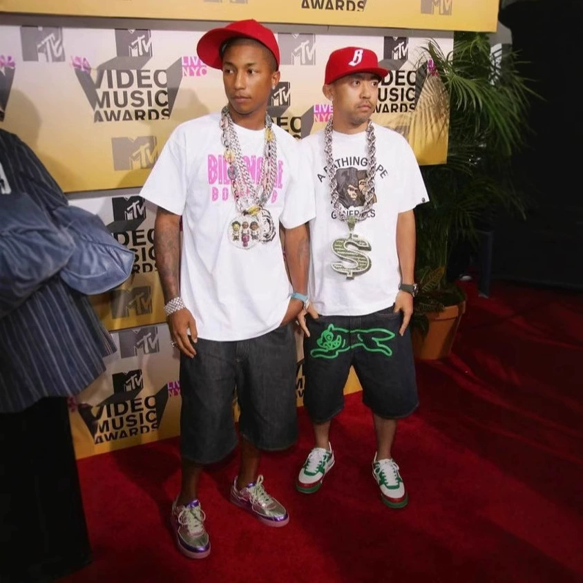 Американские высокие уличные хип-хоп летающие собаки с принтом джинсовые шорты