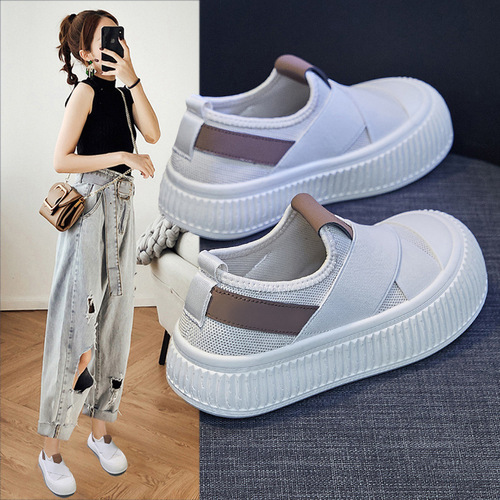 Ins trendy Korean canvas shoes for women 2025 summer student running casual sneakers street shoes 6916