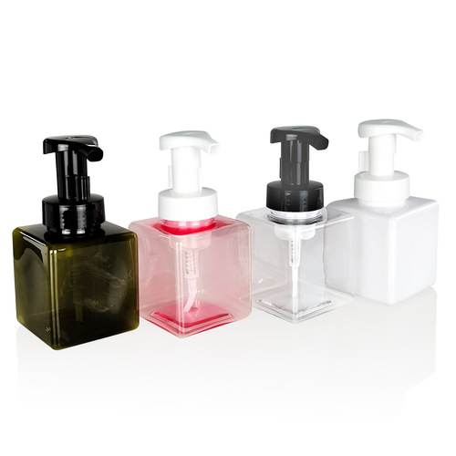 【250ml square PET hand soap foam bottle foaming bottle facial mousse bottle square blowing bottle
