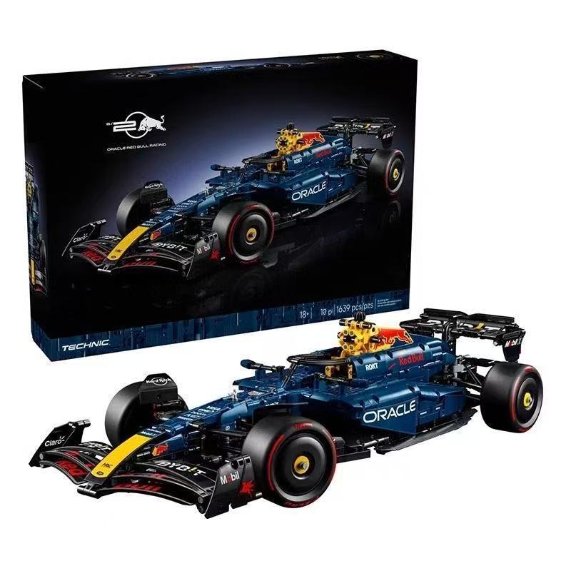 Cross-border compatible Lego mechanical group series Red Bull F1 super racing Ferrari SF-24 puzzle assembly blocks