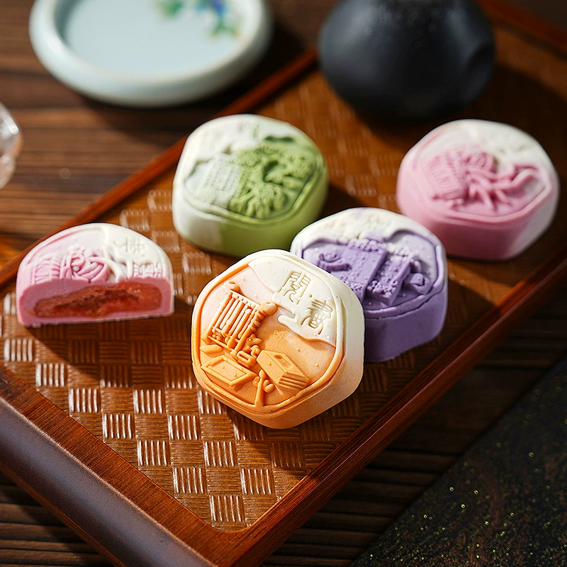 Фэнтезийно-градиентные Moon Cakes национальный стиль эпохи Новой китайской середины осени Moon Cake-производитель градиентный Moon Cake подарок директор оптовая продажа