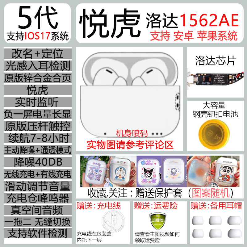 5th generation PRO2 upgraded version: Yuehu 1562AE+Active noise reduction 40db+t…