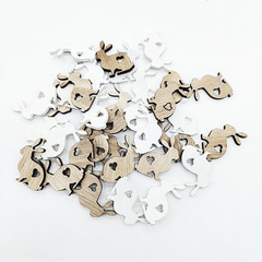 Easter Wood Craft Small Wooden Pieces Set Spring Home Decor Children DIY Fun Ornament