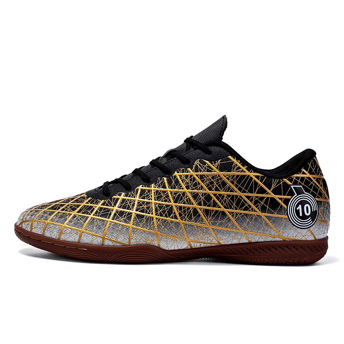 Estudiantes de secundaria adolescentes de tamaño grande entrenamiento de tendón de torón piso interior de goma de cinco zapatos de fútbol plano EVA MD