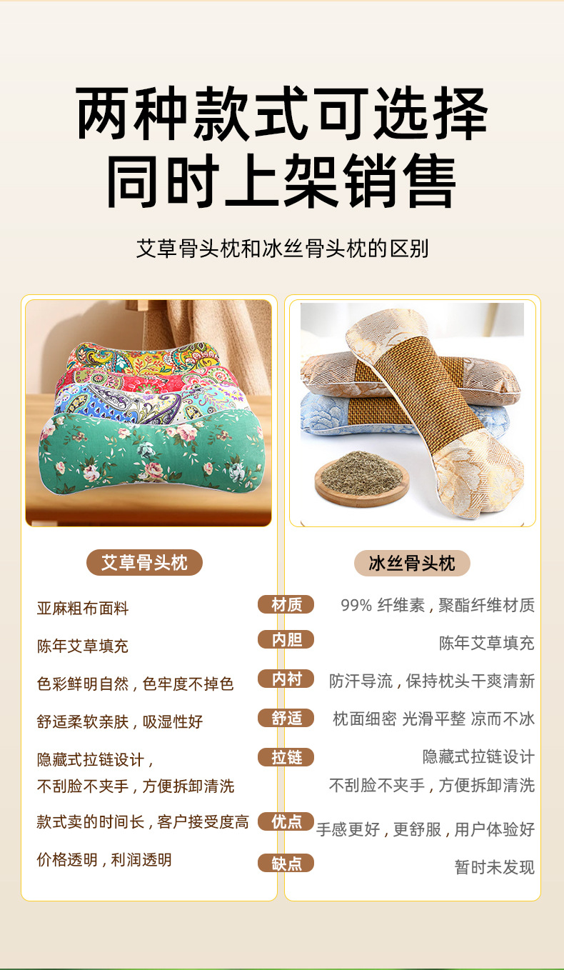 Mugwort Neck Support Pillow Ai Ye Cervical Bone Pillow Warm Moxibustion Style Cushion for Neck Care and Relaxation key features