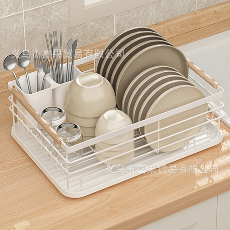 Cocina Plato de drenaje estante de almacenamiento de una sola capa Placa de vajilla organizador rack mesa de almacenamiento de rack mesa de mesa superior organización