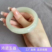 批发外蒙料手镯新疆青白玉镯子摔不烂高仿地摊货源展会礼品