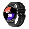Black silicone watch strap charging