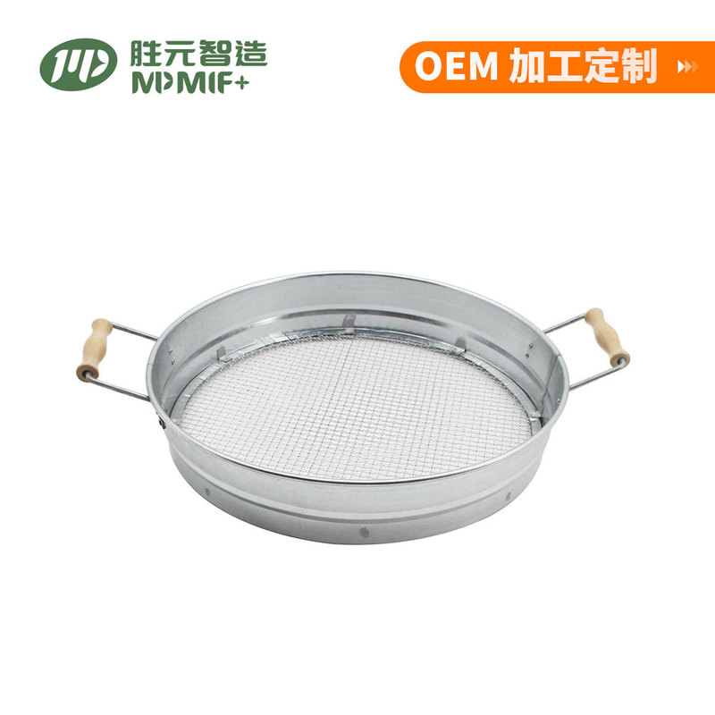 Customized Garden Screen Round Mesh Screen with Wooden Handle Galvanized Iron Garden Filter Soil Screen Customized Garden Screen Round Mesh Screen with Wooden Handle Galvanized Iron Garden Filter Soil Screen