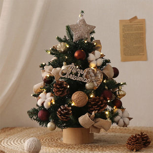 Christmas Decorations Scene Layout Christmas Tree Household Small Encrypted Ornaments Lamp DIY Handmade Ins Style