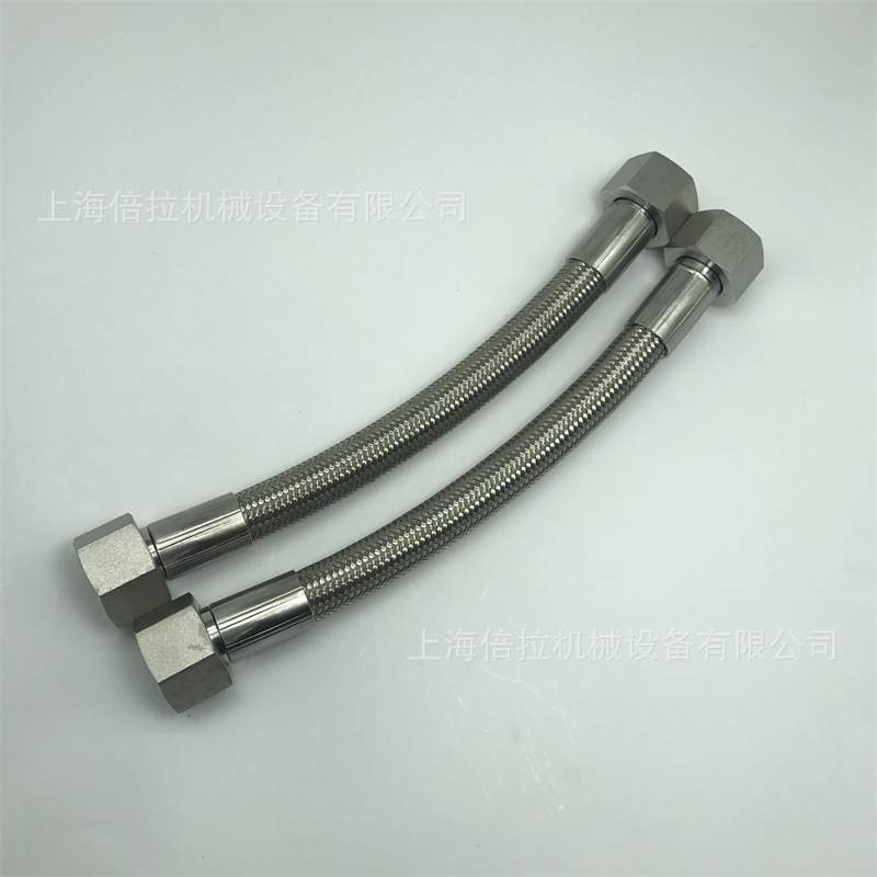TENHEFLOW不锈钢法兰式特氟龙金属编制软管3/8‘’*450mm 锻压件