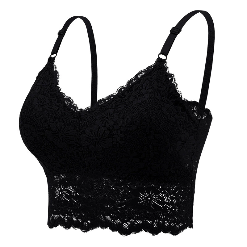 Lace bra, top with cups, underwear, (Cross-border trading), plus size, beautiful back, European style, wholesale