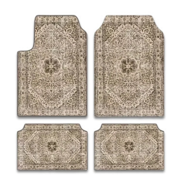 Temu Label Cross-Border Bohemian Style Foot Mats for Home Use, Dirt-Resistant and Non-Slip, Four-Piece Set, Car Floor Mats Available for Dropshipping