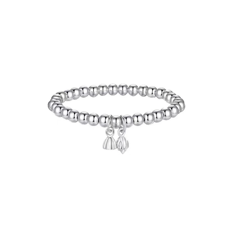 Silver fresh lightweight silver bracelet, fashionable round beads, jewelry, light style, Birthday gift