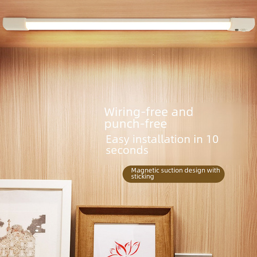 Ultra-thin long bar sensor cabinet light human sensor lamp table lamp night light wholesale LED light control dormitory reading