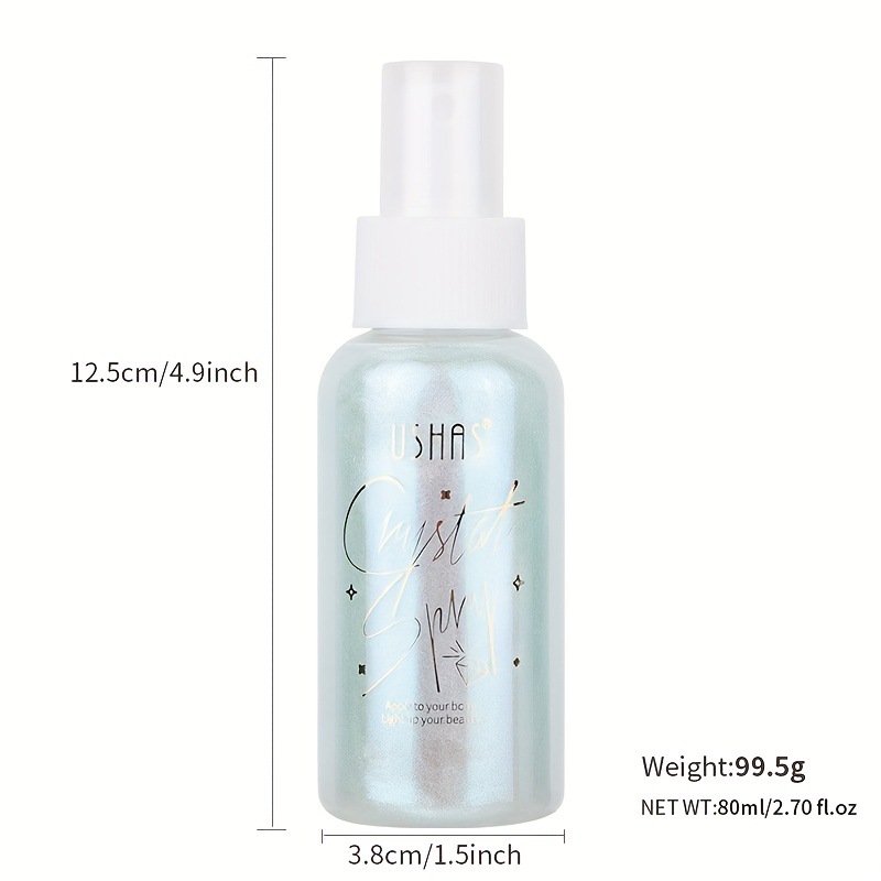 USHAS Cross-border Amazon spot venta caliente azufre brillo maquillaje peinado spray iluminador hidratante líquido reparador