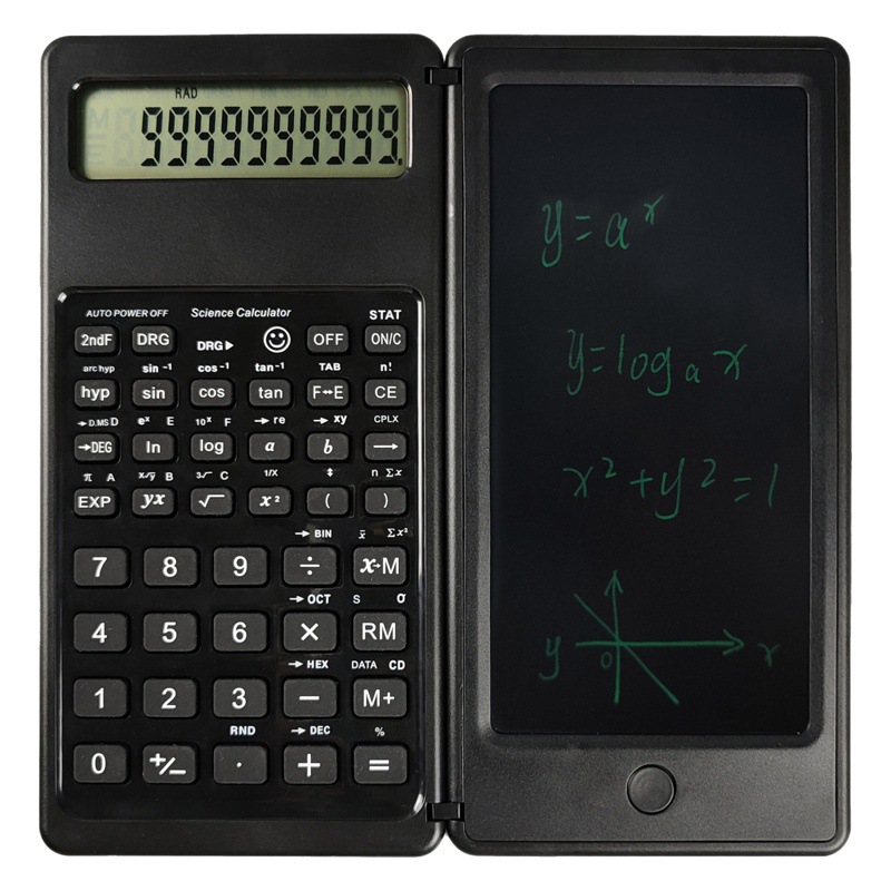 Función de calculadora científica multi-funcional tablero de escritura notas de aprendizaje mudo portátil auxiliar niños negocios