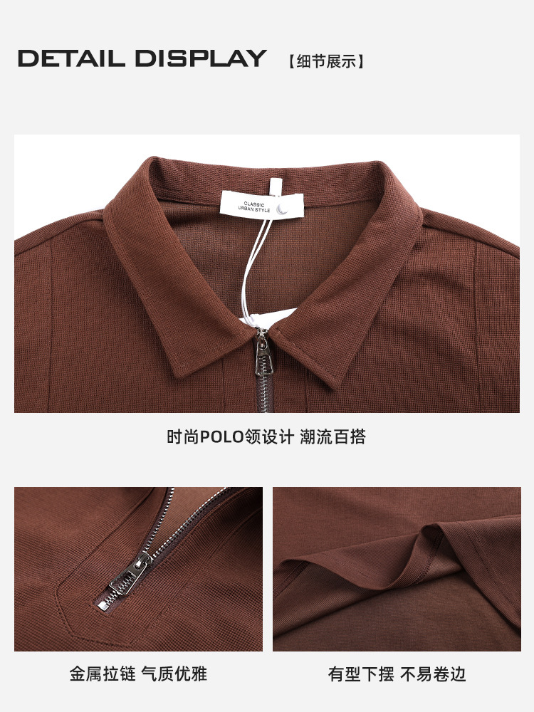 Polo para hombre Sensación premium para hombre Verano casual japonés solapa suelta para hombre Paul Camiseta de manga corta para hombre